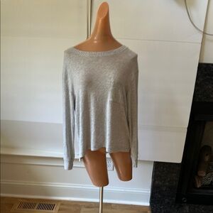Stars Above Gray Boxy Long Sleeve Sweatshirt
